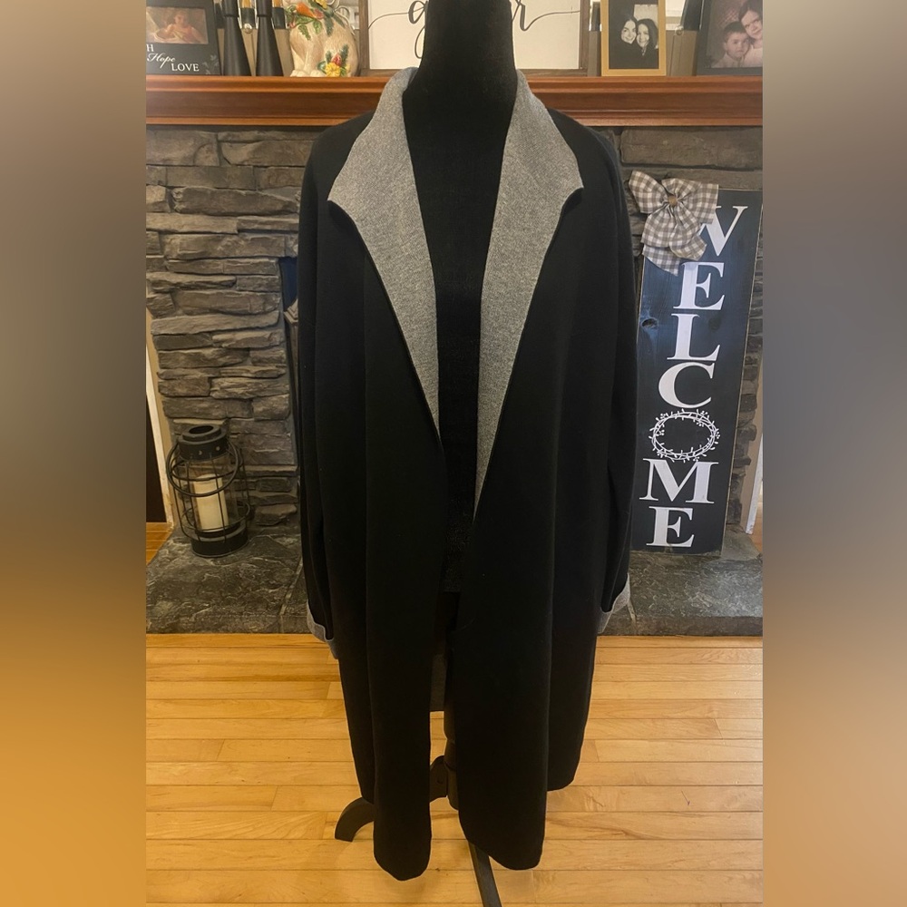 Pure Jill Long Open Front Oversized Cardigan